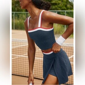 Beyond Yoga Spacedye Sea You There Tennis Wrap Skirt Nocturnal Navy Size M